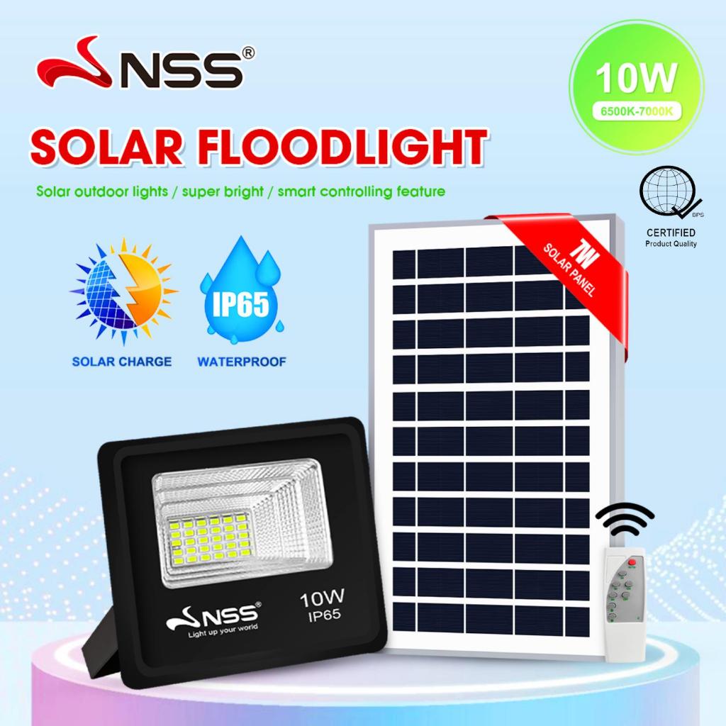 NSS OUTDOOR LED FLOOD LIGHT SOLAR POWER PANEL WITE WIRELESS REMOTE ...