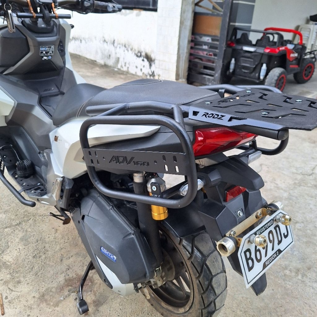 HONDA ADV 160 TOP BOXES BRAKET W/ CNC Laser design(POWDER COATED ...