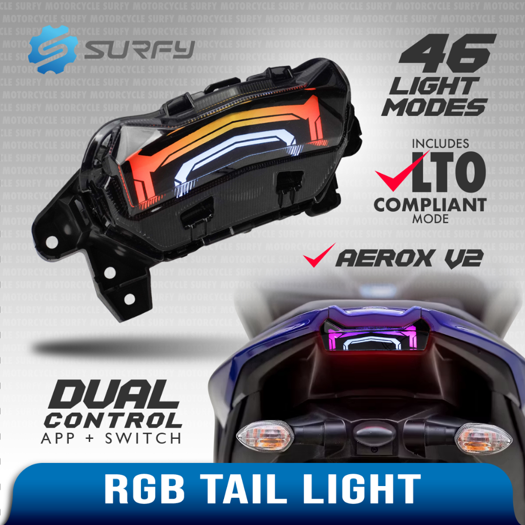 SharkPower Aerox V2 Smart RGB Tail Light LED Smartphone App Control ...