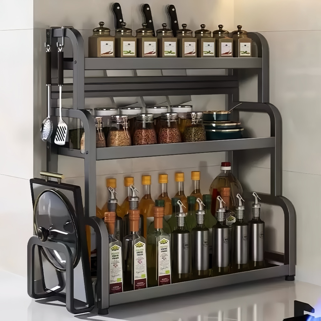 Kitchen Storage Rack Seasoning Rack Countertop Multifunctional ...