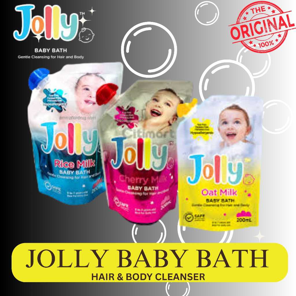 Jolly Baby Bath Rice Milk Oath Milk and Cherry Milk Hair Body Bath ...