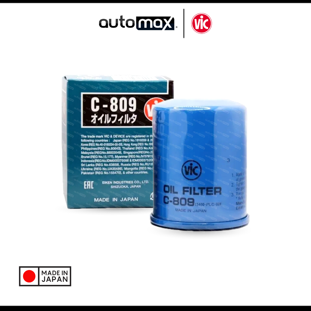 VIC Oil Filter C-809 - Honda Accord, CRV, City, Jazz, Civic, Fit | Made ...