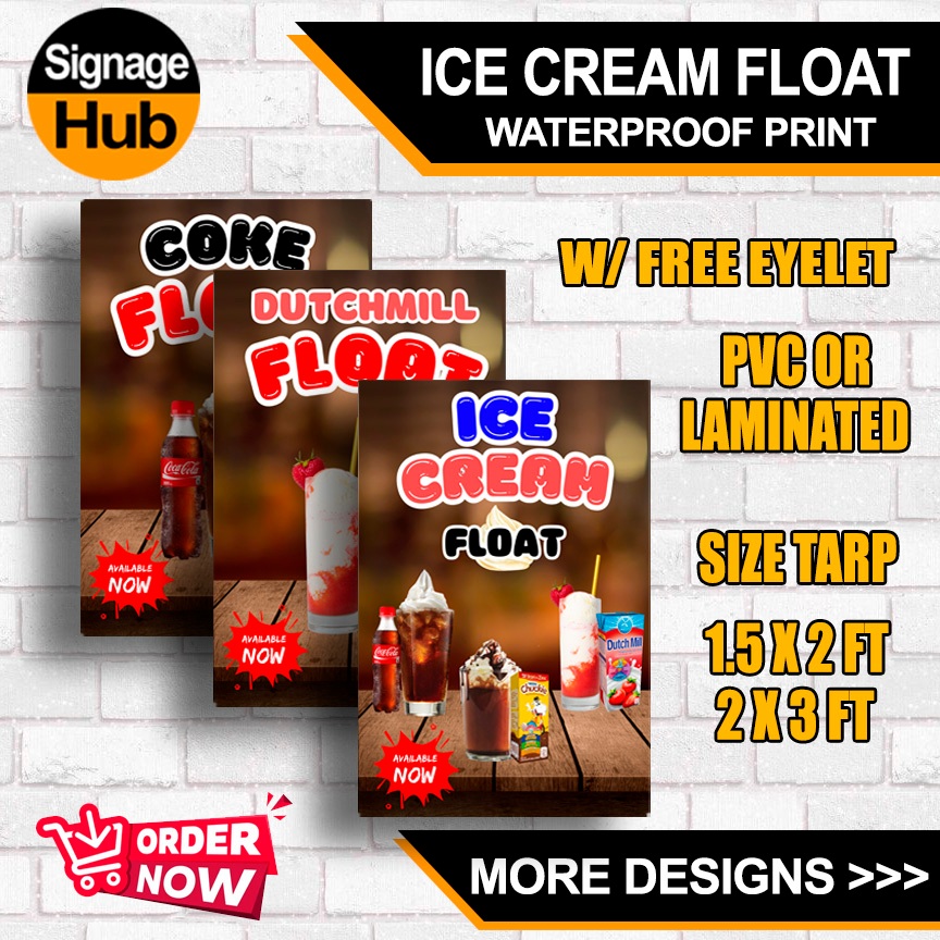 ICE CREAM FLOAT Signage | PVC Laminated or Tarpaulin Signage ...