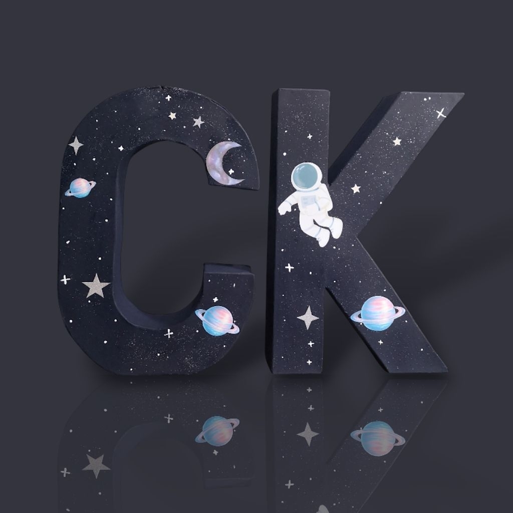 Galaxy Theme 12 inches letter standee | Shopee Philippines