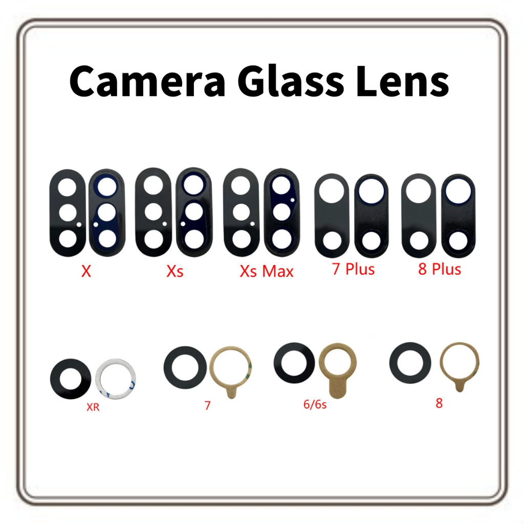 Rear Camera Glass Lens for iPhone 6 7 8 Plus X XR XS Max Replacement ...