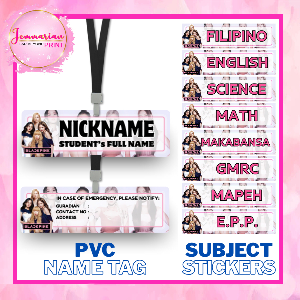 NAME TAG & SUBJECT STICKERS (blink2 design) | Shopee Philippines