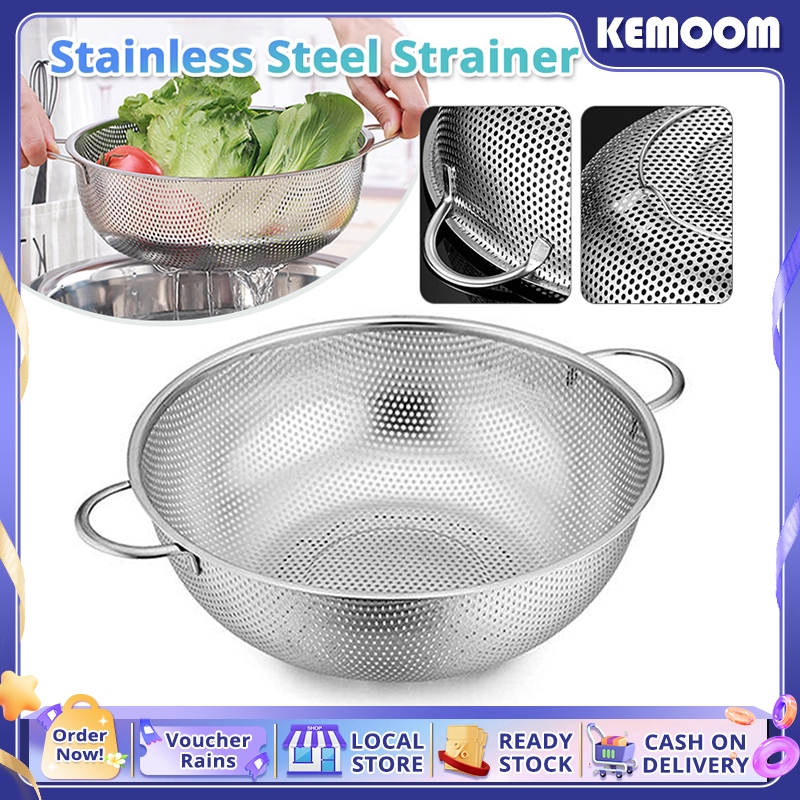 Stainless Steel Strainer Small Hole Mesh with Handle for Rice Vegetable ...