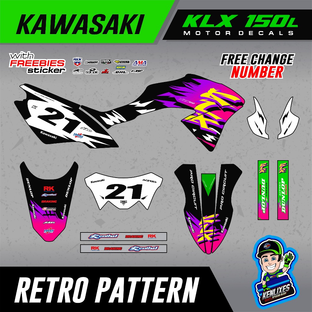 Kawasaki KLX 150L (2017-2022) Full Decals Sticker Body | Shopee Philippines