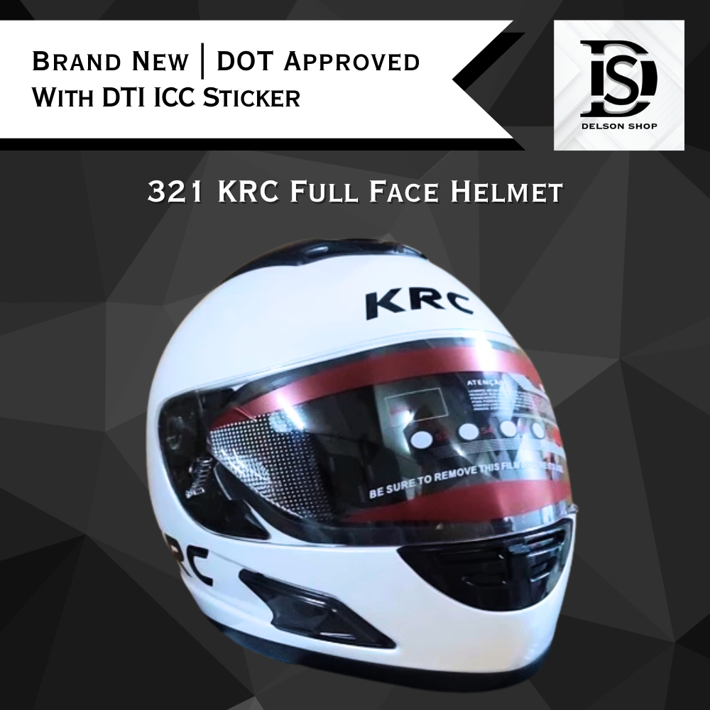 KRC 321 Full Face Helmet - DOT Approved with DTI ICC Sticker - Brand ...