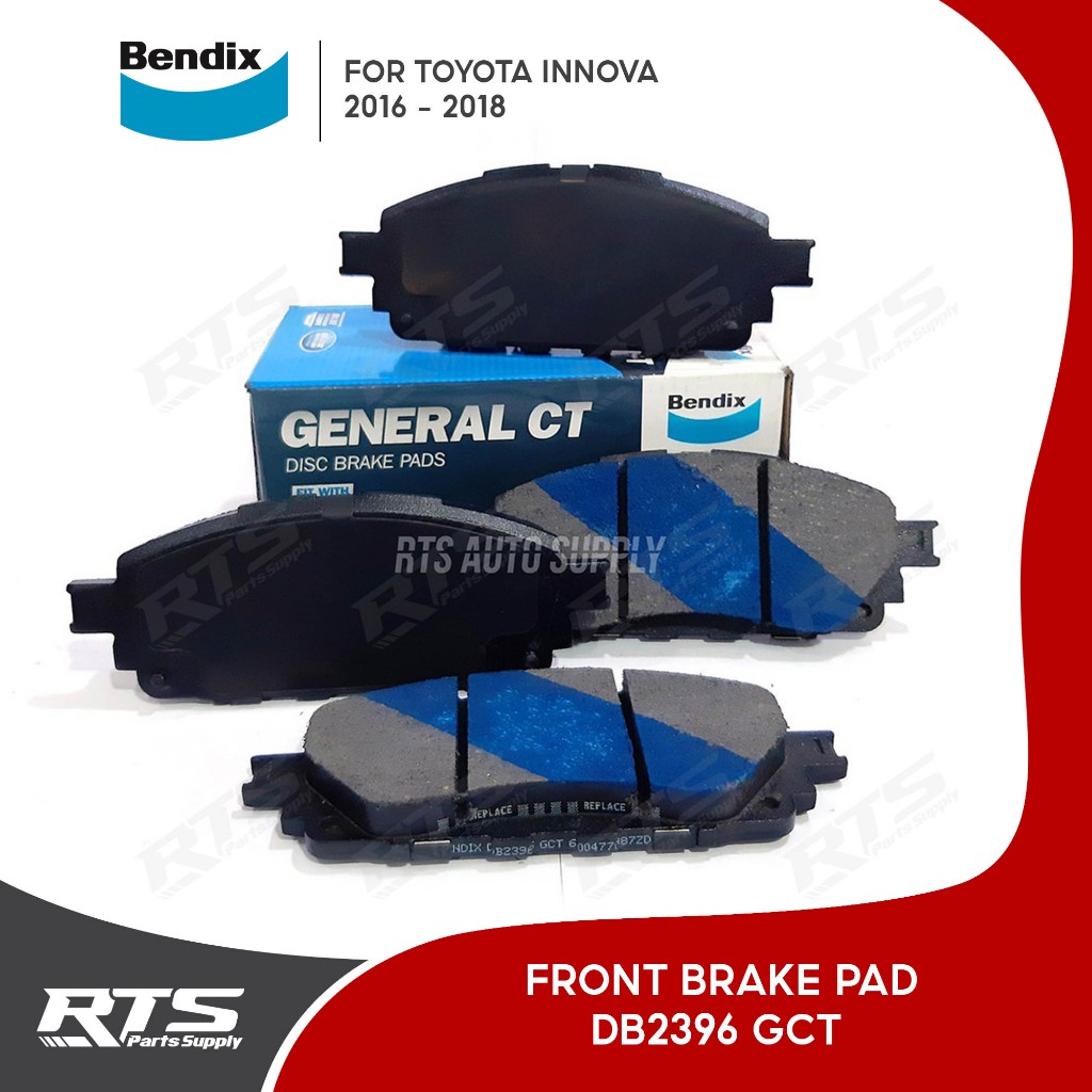 Bendix Front Brake pad for Toyota Innova 2016 - 2018 DB2396 GCT ...