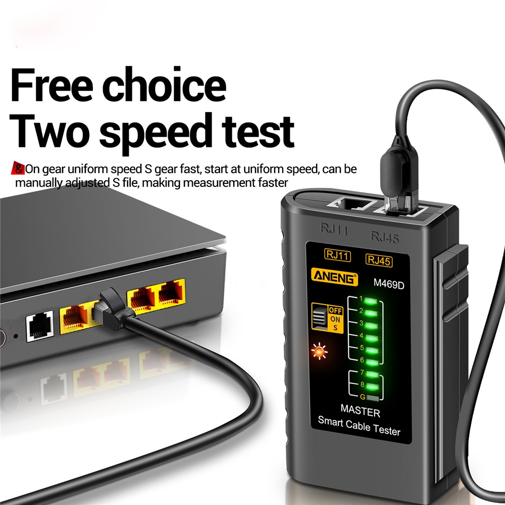 NetCraft Network Cable Tester for RJ45/RJ11/RJ12 Fast Testing Tool for ...