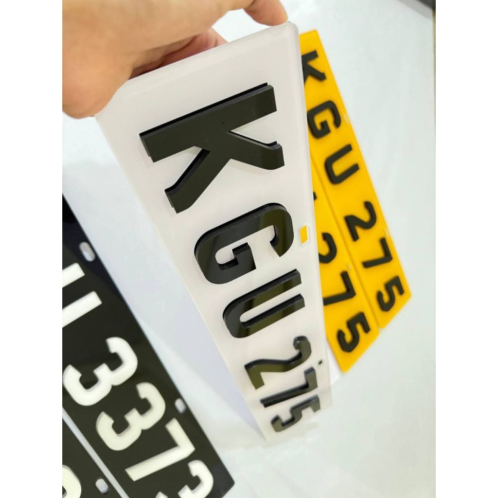 customized 1pc embossed acrylic plate number and plate cover | Shopee ...