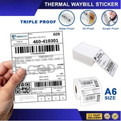A6 Thermal Waybill Sticker 100x150mm 500 Roll High Efficiency Shipping ...