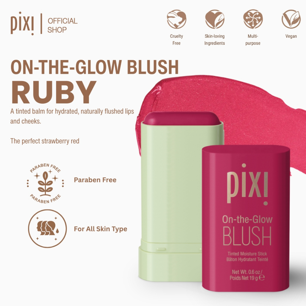 Pixi On-the-Glow Blush Face Makeup for All Natural Radiant Glowing and ...