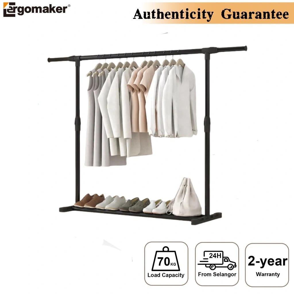 Single Pole Cloth Hanger And Organizer Rack Wheel/ Rack baju High ...