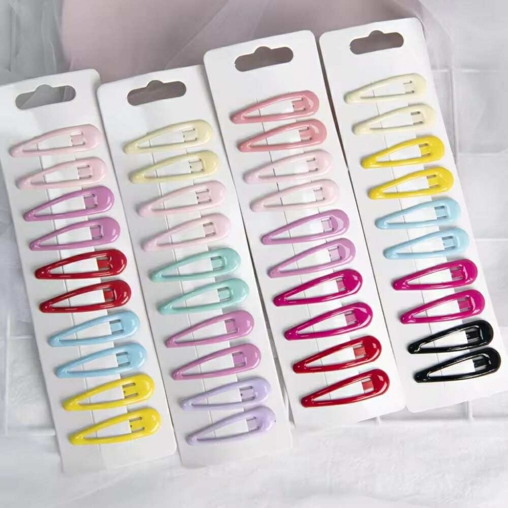 10pcs Cute Pastel Candy Colors Hair Clips Kids Girls Hair Gel Clip ...