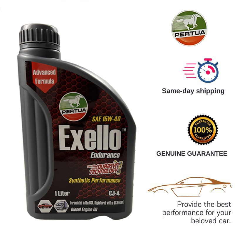 PERTUA 15W-40 EXELLO ENDURANCE DIESEL ENGINE OIL 1 LITERS | Shopee ...