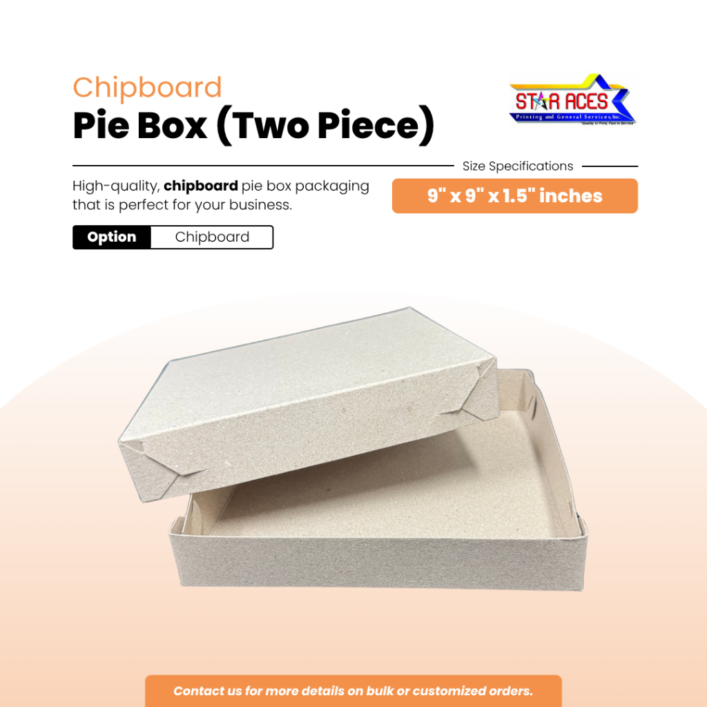 Brown Pie Box 9x9x1.5 inches | Egg Pie Box | Buko Pie Box | Chipboard ...