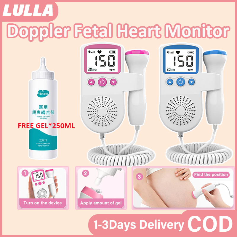 Doppler Ultrasonic Baby Heart Rate Detector Pregnant Portable Baby ...