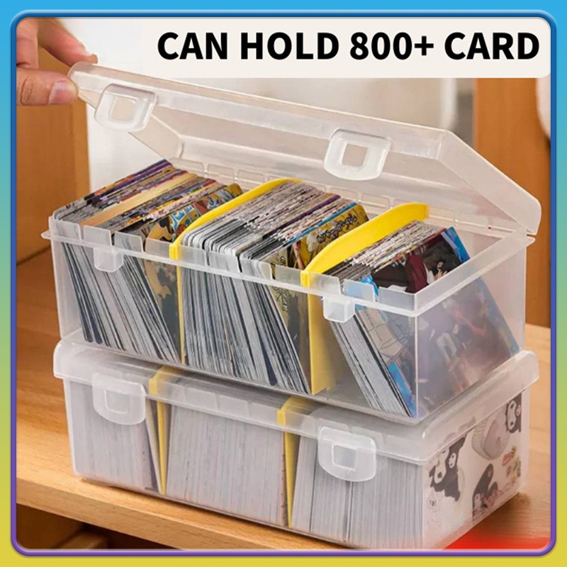 Transparent Card storage box Deck Box Cards Organizer with Adjustable ...