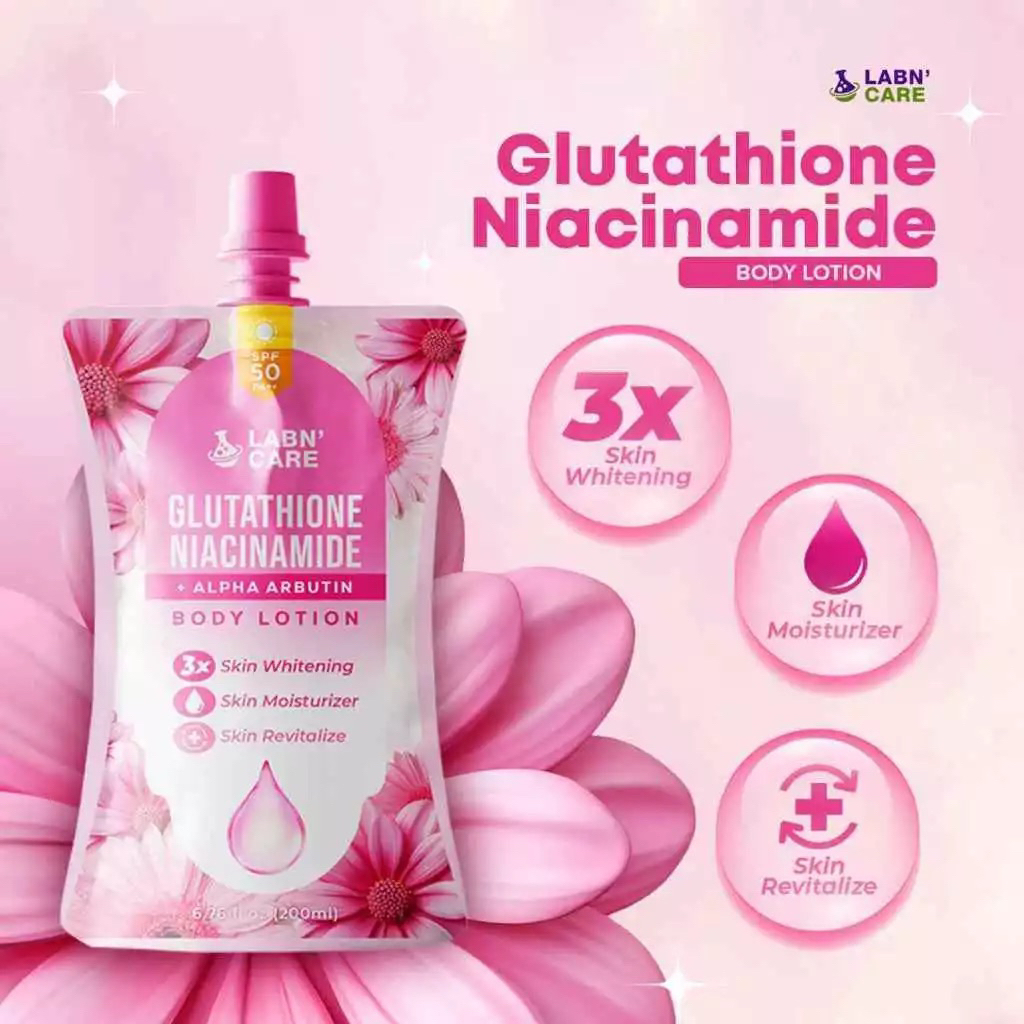 Labn Care Premium Glutathione & Niacinamide Body Lotion SPF 50 PA++ with Alpha  Arbutin 200ML