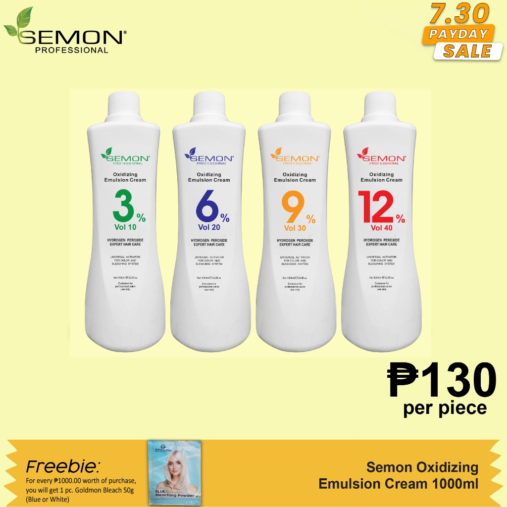 Semon Oxidizing Emulsion Cream Developer 6% 9% 12% 1000Ml | Shopee ...