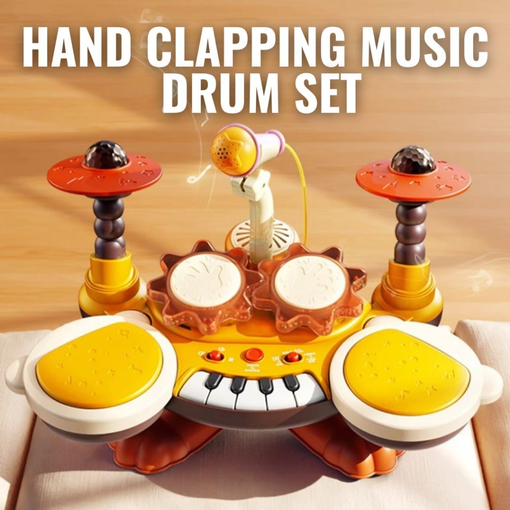 BYJ Hand Clapping Music Drum Set Piano Keys Musical Toy for Babies ...