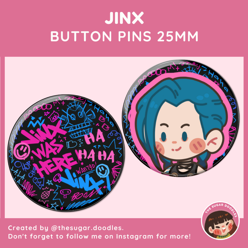 Jinx Matchy Button Pin 25mm | Shopee Philippines
