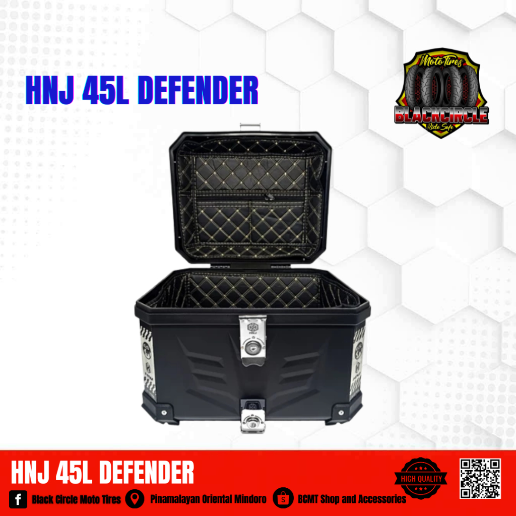 HNJ 45L DEFENDER 45 Liters Foldable Handle Hard Plastic Motorcycle ...