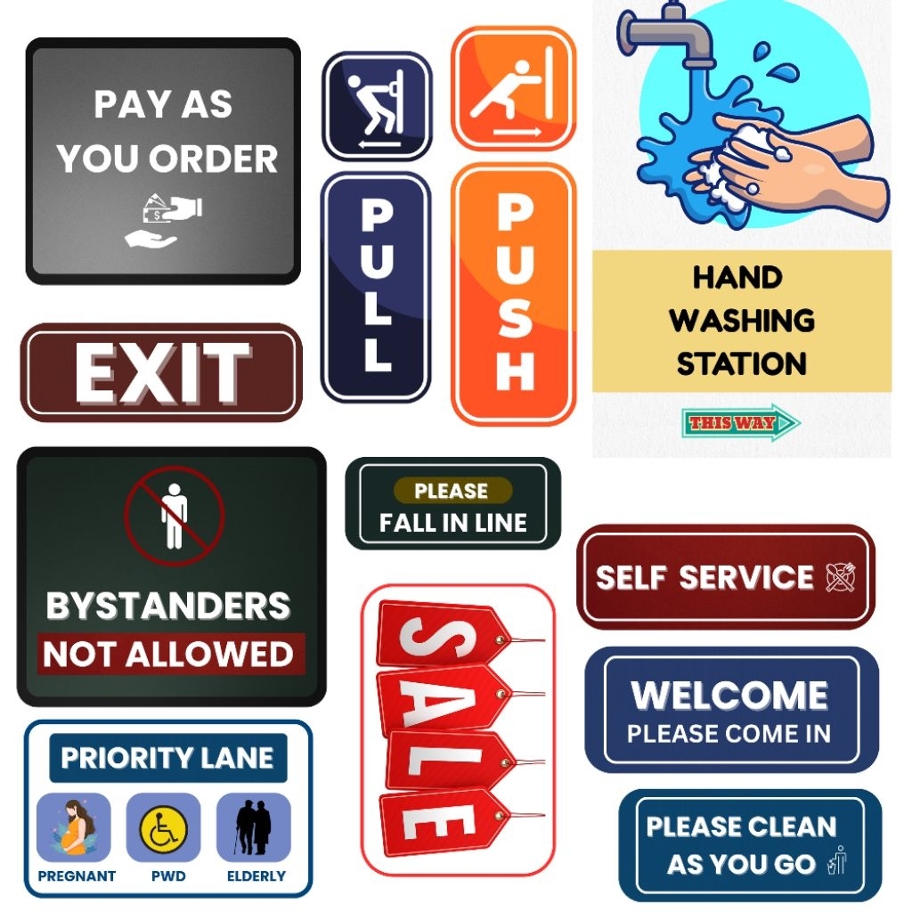 Laminated Signages for Business,School ,Offices & Home | Shopee Philippines