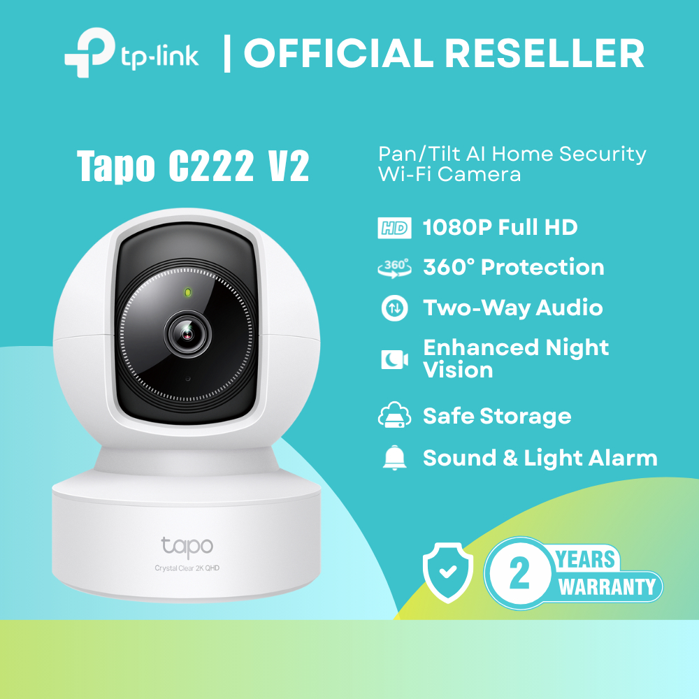 TP-Link Tapo C222 2K 4MP QHD / Pan-Tilt / AI Detection / 512GB microSD ...