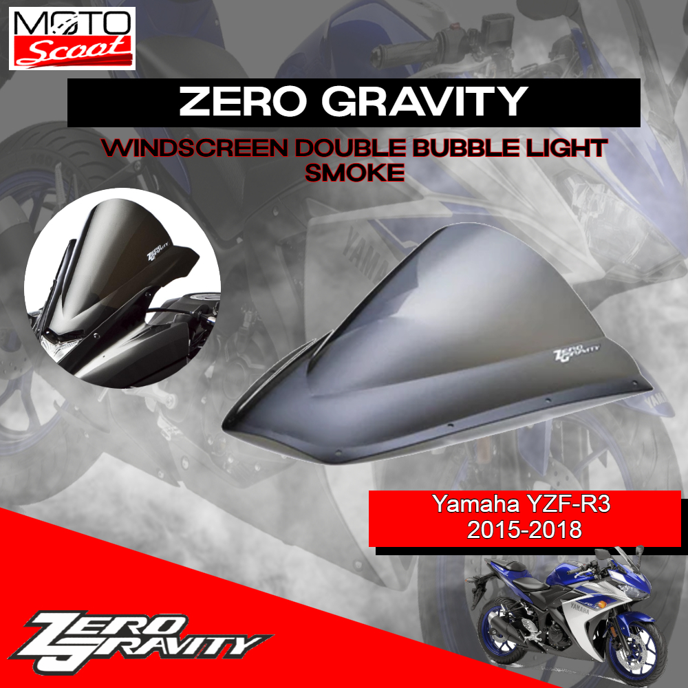 MotoscootPH Zerogravity Windscreen Double Bubble Light Smoke For ...