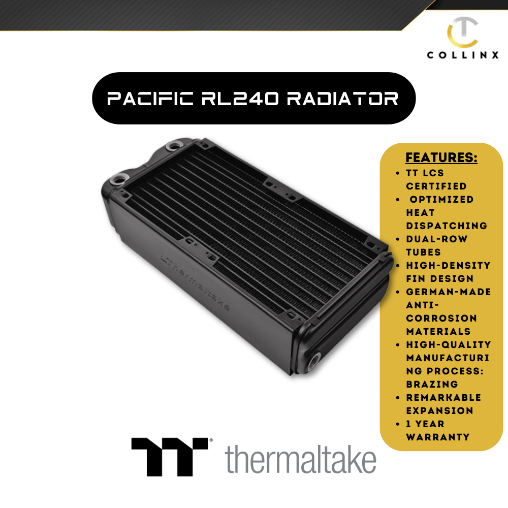 Thermaltake Pacific RL240 Radiator | Tt LCS Certified | Optimized Heat ...