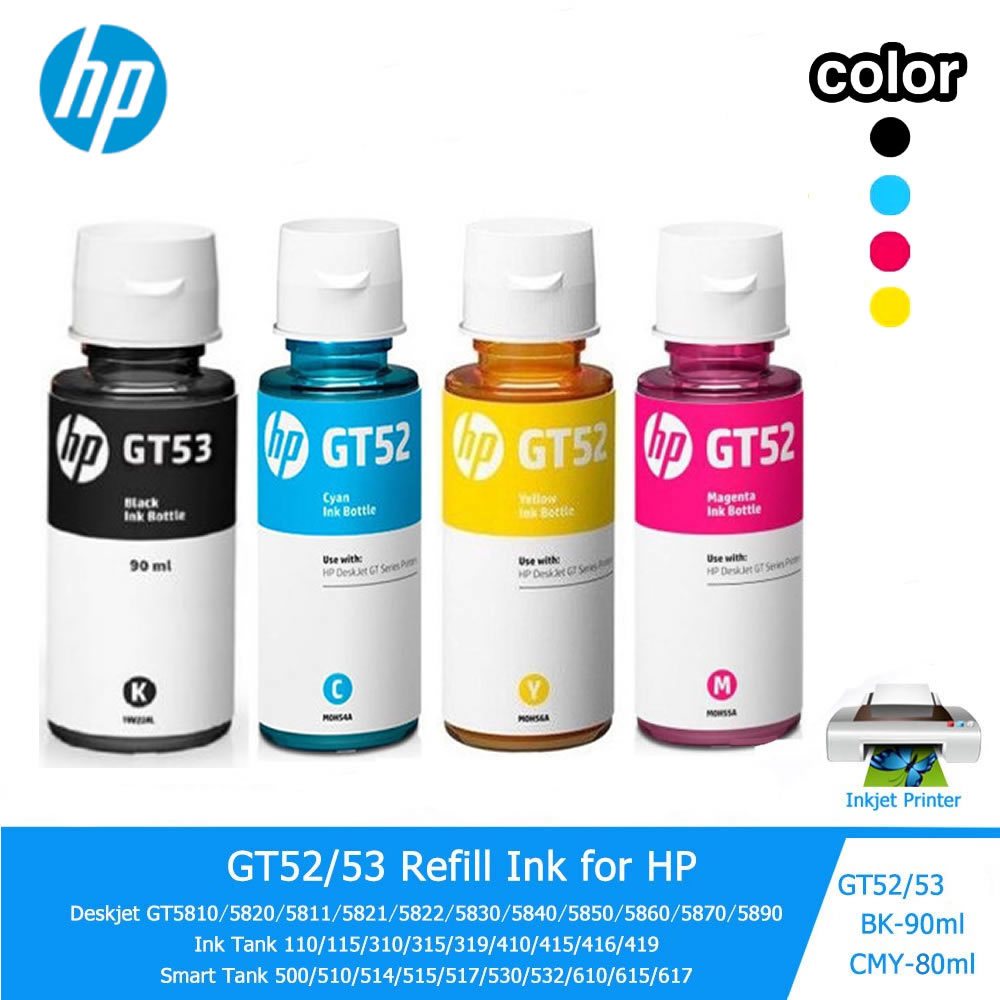 HP GT52 Ink GT53 InkBlack HP Smart Tank 580 520 415 115 315 515 615 720 ...