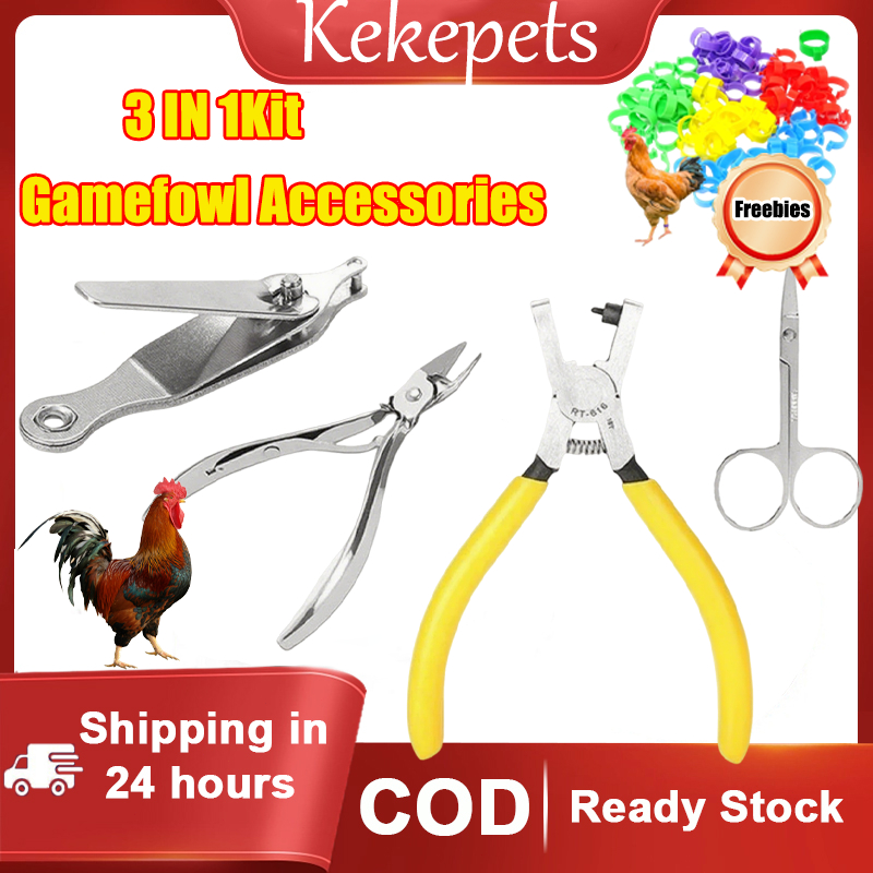 Gamefowl kit Stainless Wingband plier Toe puncher for chicken wingband ...