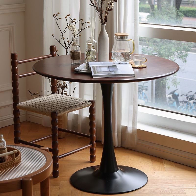 Nordic solid wood round table coffee table dining table Simple lounge ...