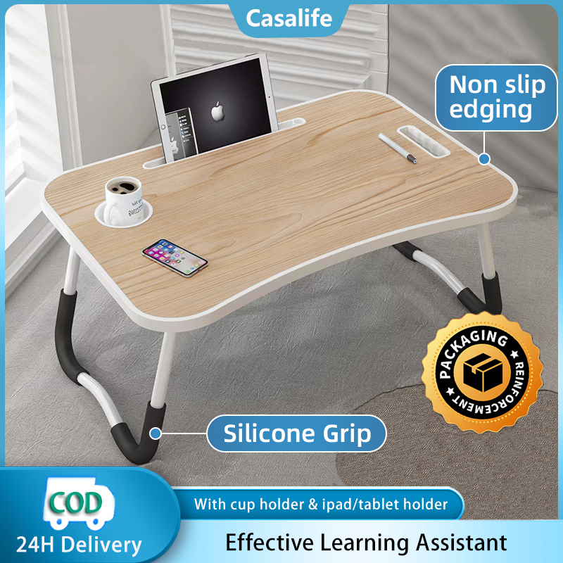 Foldable Laptop Table/mini Desk Study Table Portable Bed Table with Cup  Holder Folding Dinner Table