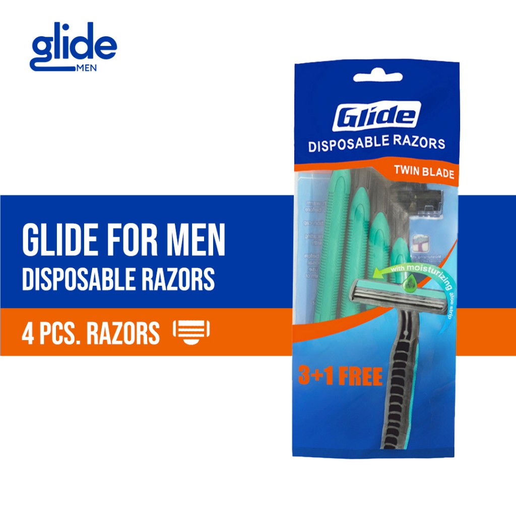 Glide Twin Blade Disposable Razors – Shaver for Men | Shopee Philippines