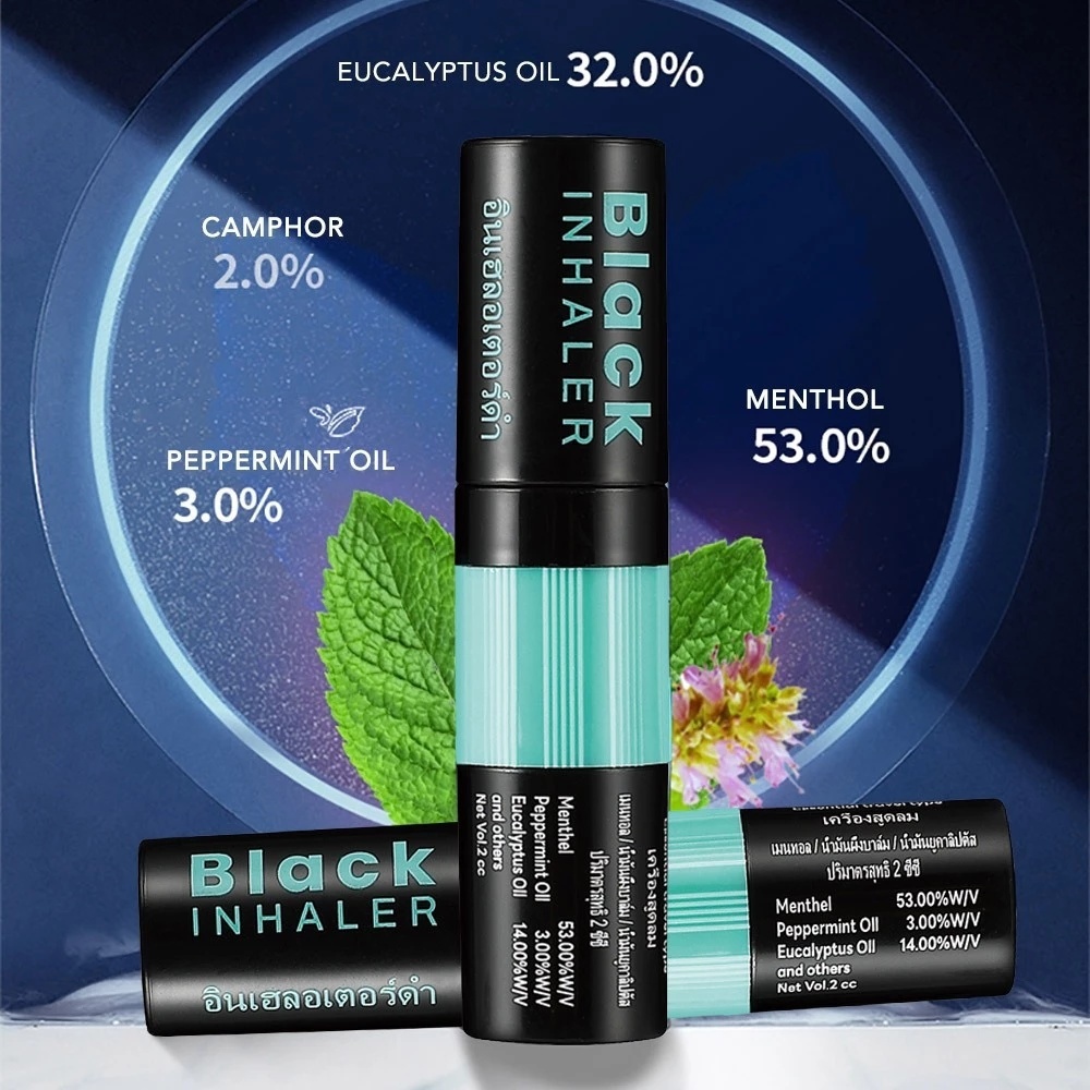 Peppermint Field Black Inhaler Fast Relief Refreshes The Nose Quickly ...