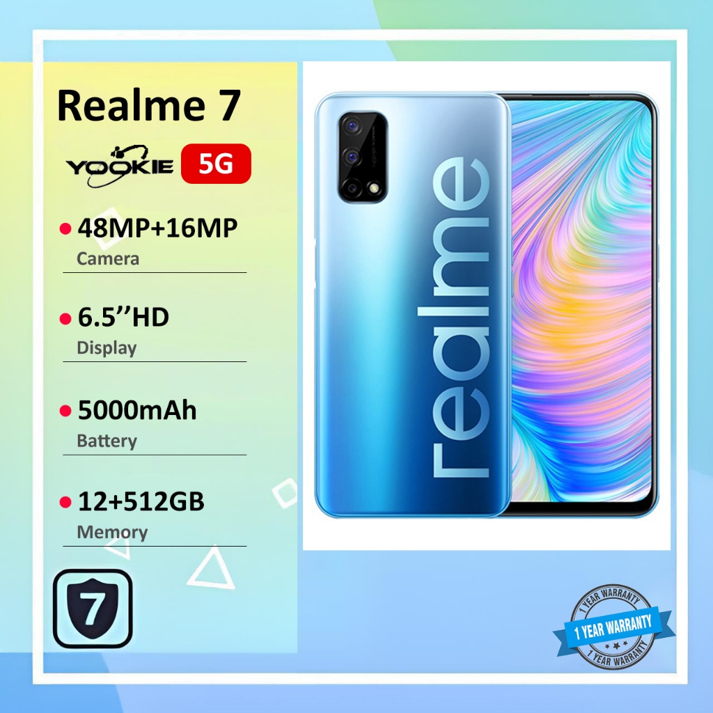 Original Real-me 7 5G Android Phone 12GB+512GBFingerprint Smartphone ...