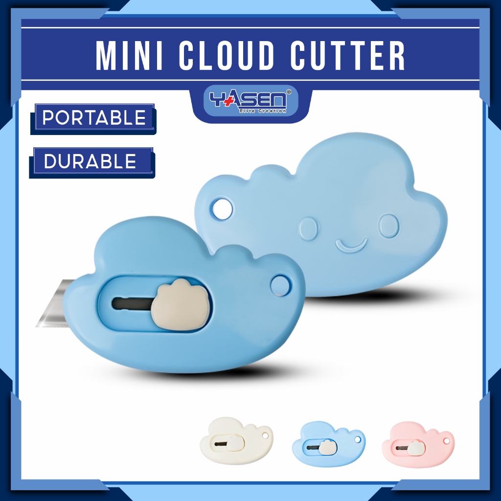 Cute Cloud Color Mini Cutter Utility Knife Paper Cutter Cutting Paper ...
