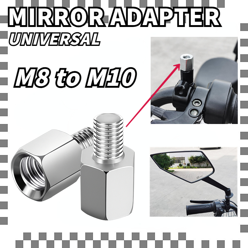COD Motorcycle Mirror Adapter Universal M10 to M8 Clockwise Adapter ...