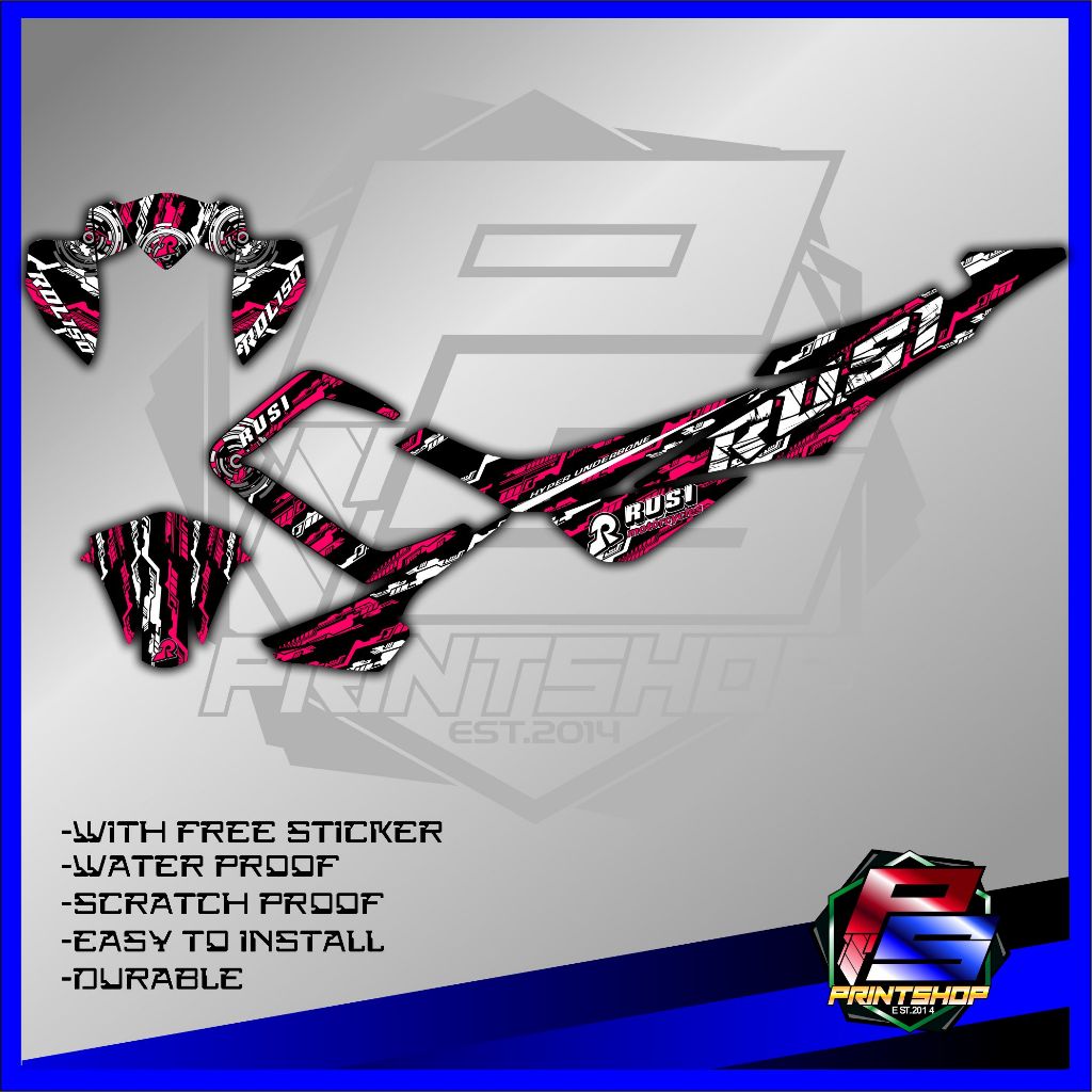 RUSI DL-150 New Sticker Decals (you can request any design and color ...