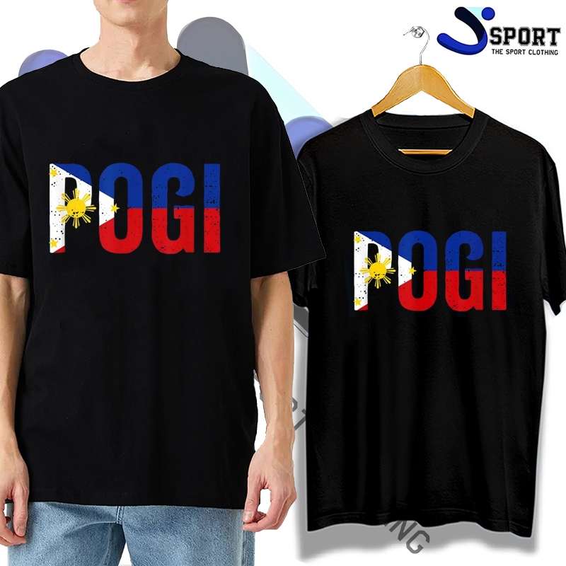 Pogi statement shirt cotton Philippine flag design funny casual fashion ...
