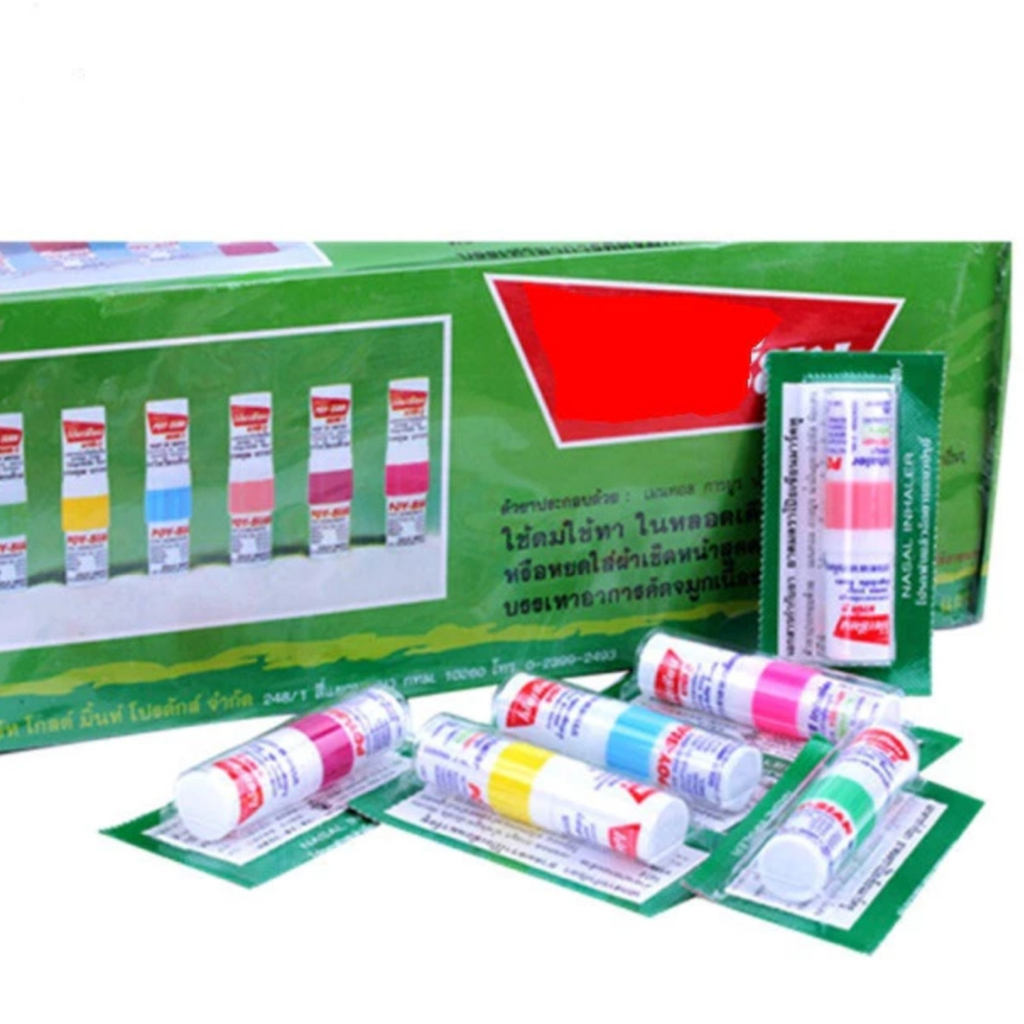 1pad 6pcs 2in1 Nose Inhaler Authentic Nasal Congestion Relief Inhaler ...