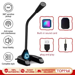 Laptop USB Microphone 3.5mm Computer Desktop Gaming Mic Plug And Play ...