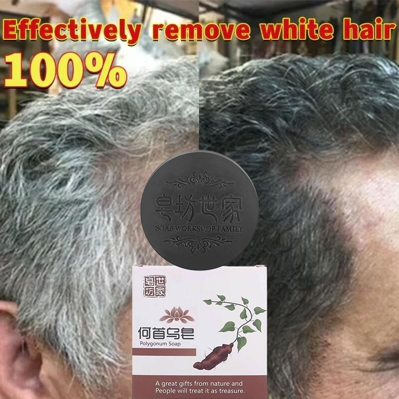 Gray Hair Blackening Polygonum Hair Soap Soap Natural Cleansing
