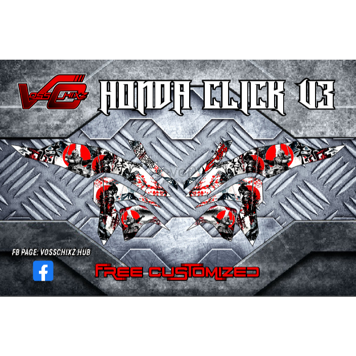 Motorcycle Decals Sticker for Honda Click V3,V4 021 | Shopee Philippines