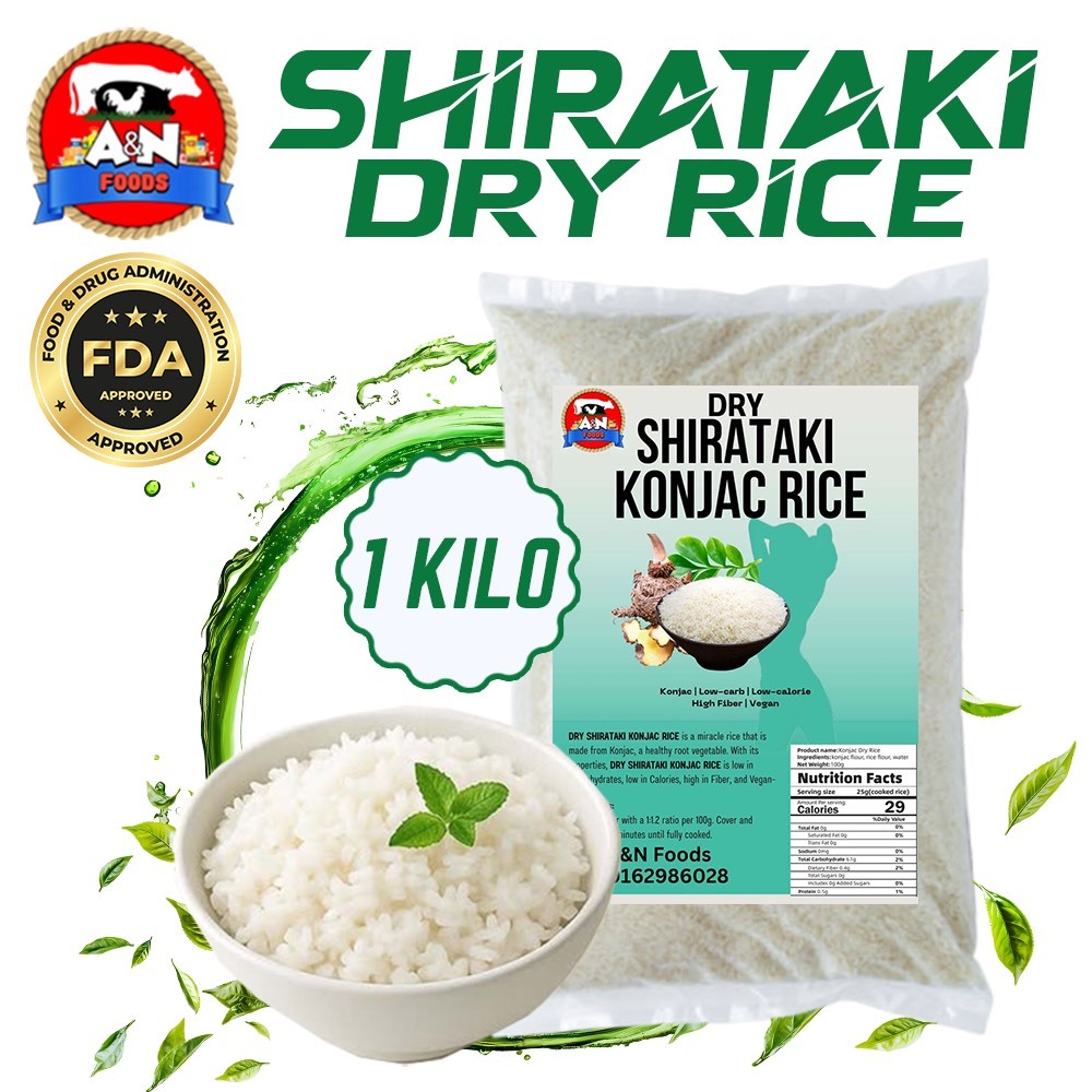 Dry Shirataki Rice 1kg Konjac Keto Low carb | Shopee Philippines