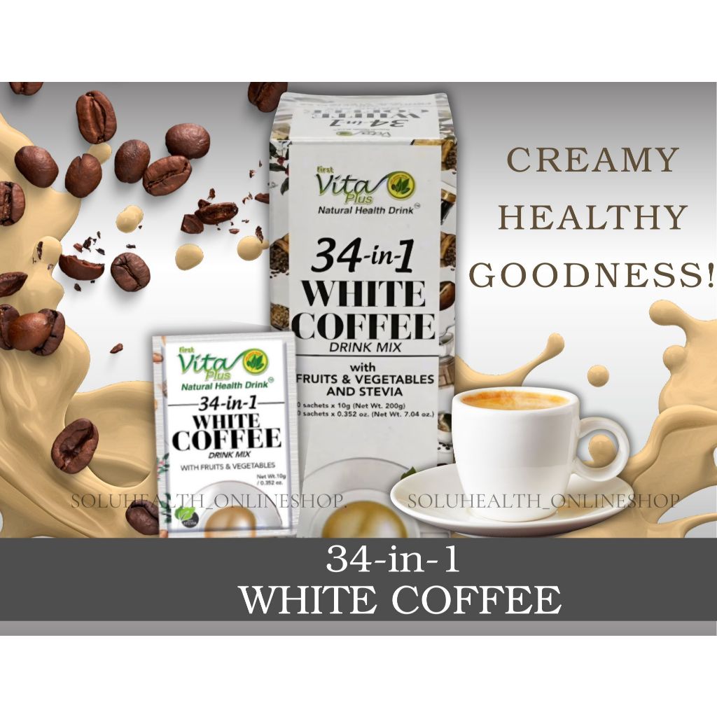 FIRST VITA PLUS 34-in-1 COFFEE VARIANTS (20 SACHETS) | Shopee Philippines